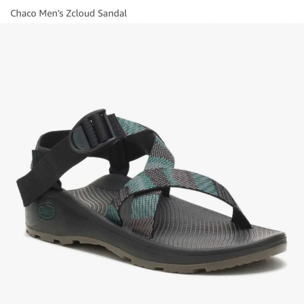 New Chaco Men's Zcloud Sandal weave black size 12